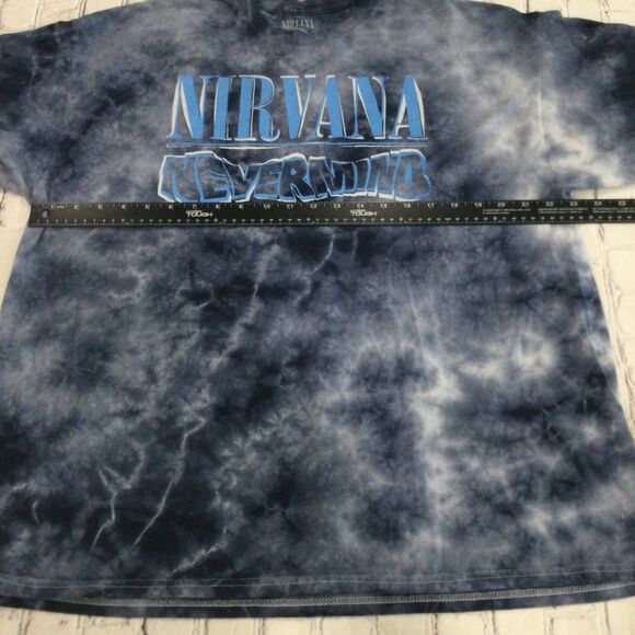 Nirvana T-Shirt Men’s Size XL Blue Nevermind Tie-Dyed Graphic Tee - Picture 8 of 9